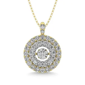 Diamond 3/8 Ct.Tw. Shimmering Pendant in 10K Yellow Gold