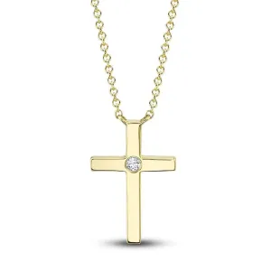 Diamond Accented Cross Pendant by Shy Creation