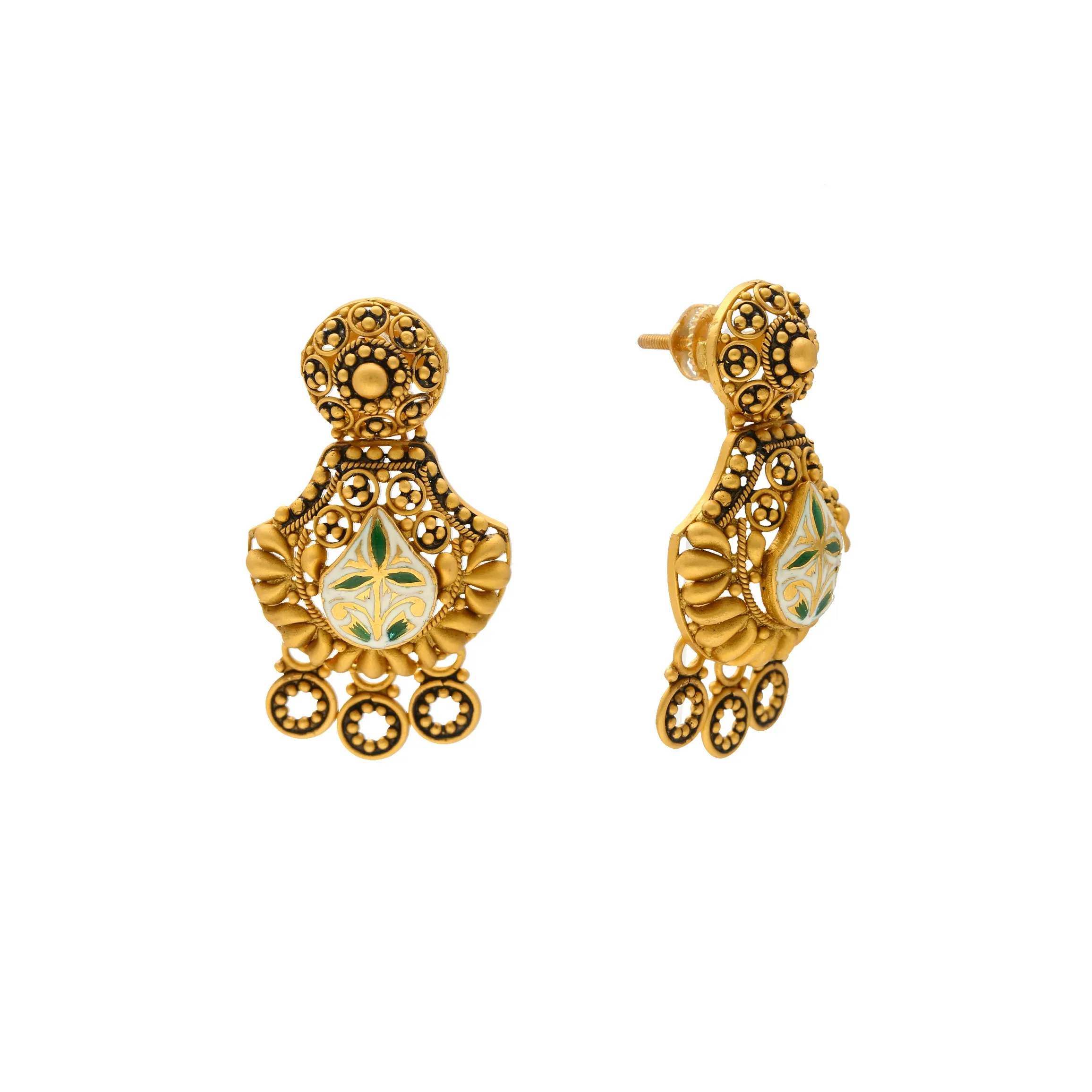 Divya Pendant Set in 22K Yellow Gold (31.4gm)