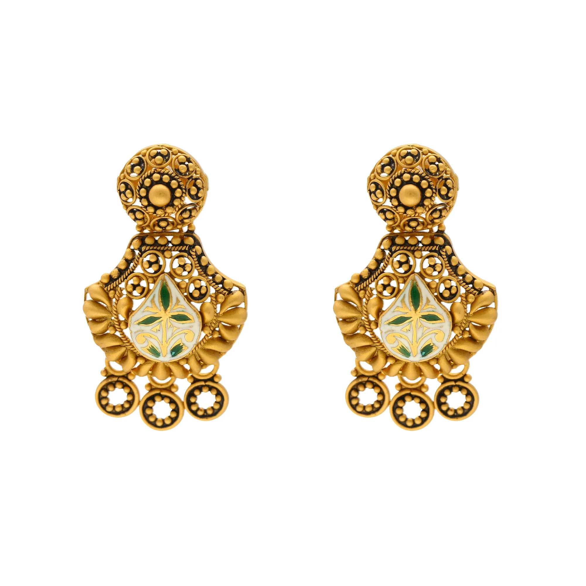 Divya Pendant Set in 22K Yellow Gold (31.4gm)