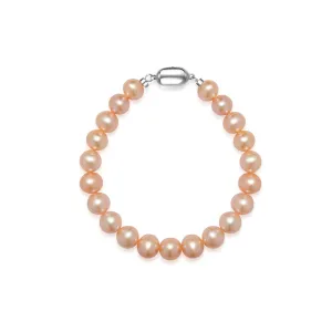 Excellent Lustre Pink Freshwater Pearl Bracelet WB00170