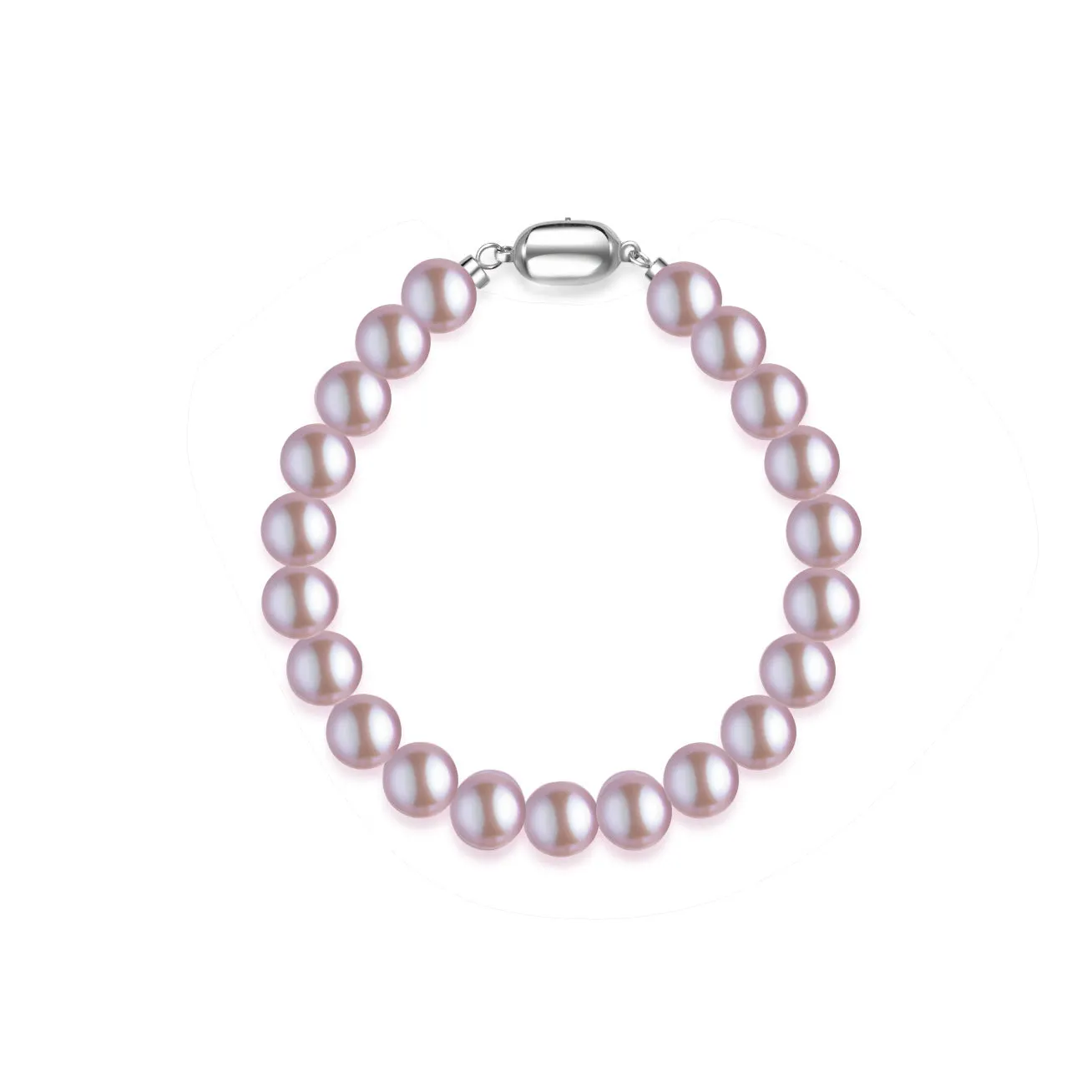 Excellent Lustre Purple Freshwater Pearl Bracelet WB00172