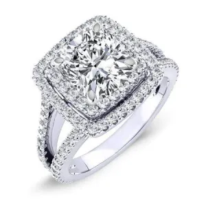 Flora - Cushion Moissanite Engagement Ring