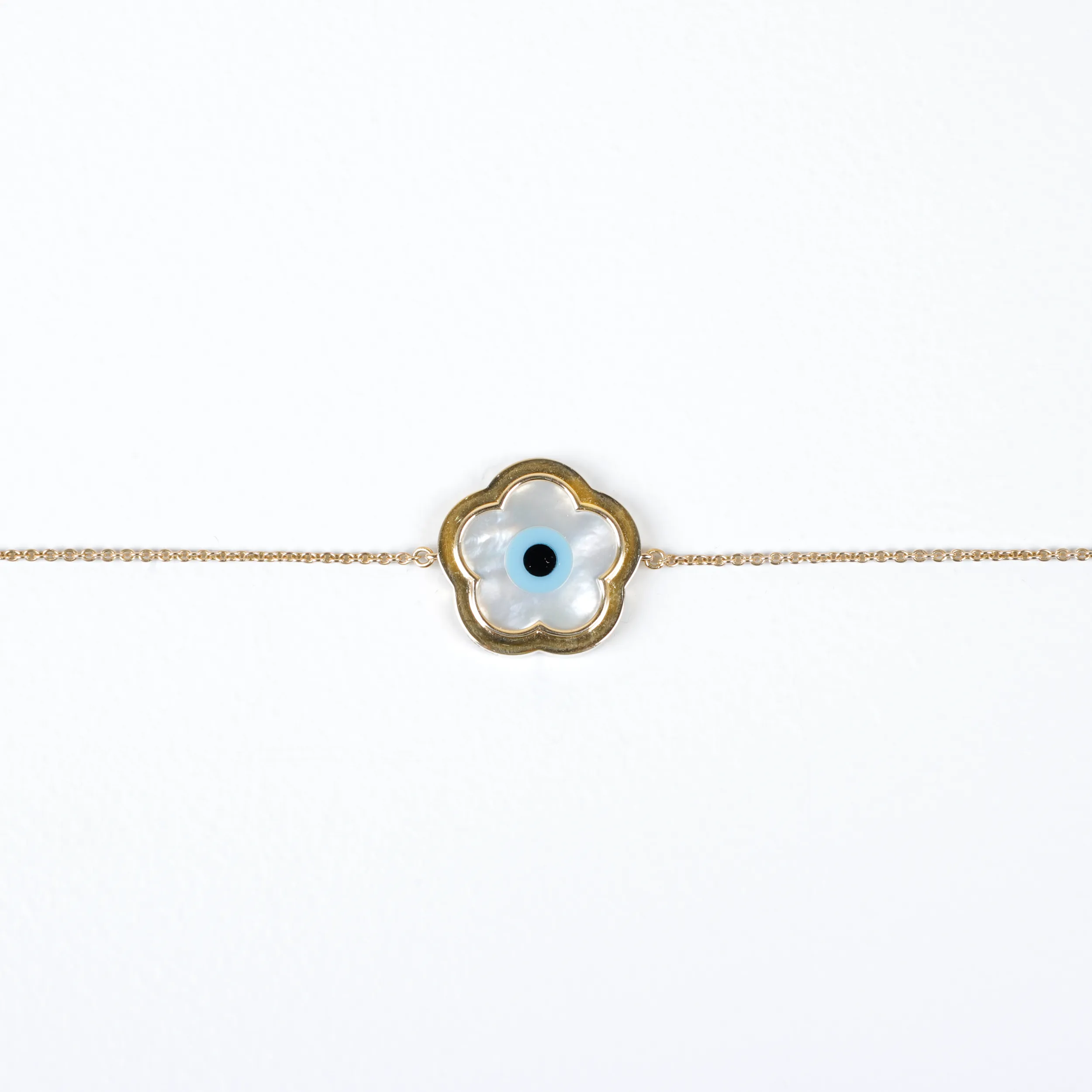 Flower Evil Eye Chain Bracelet