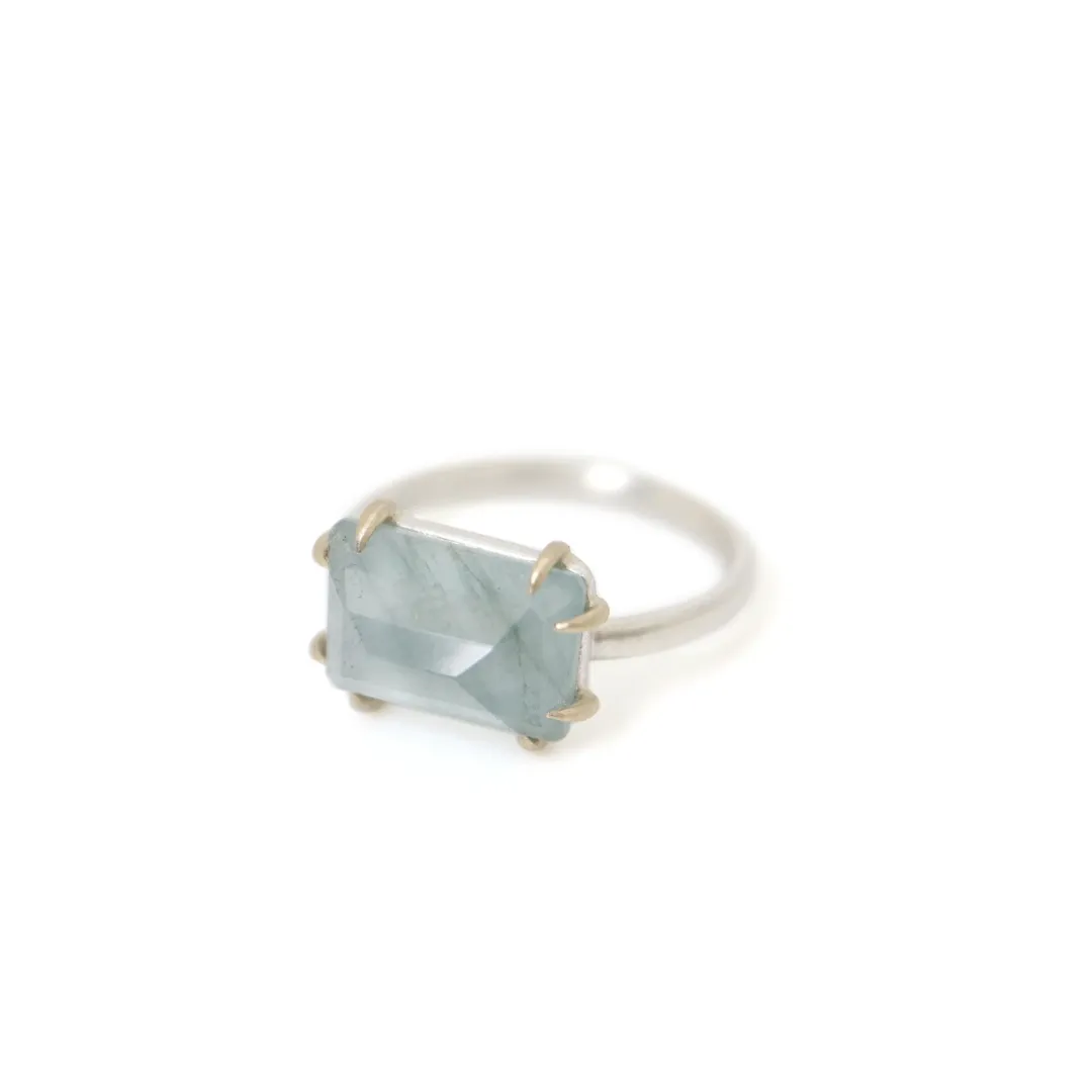 Fractal Aquamarine Vanity Ring