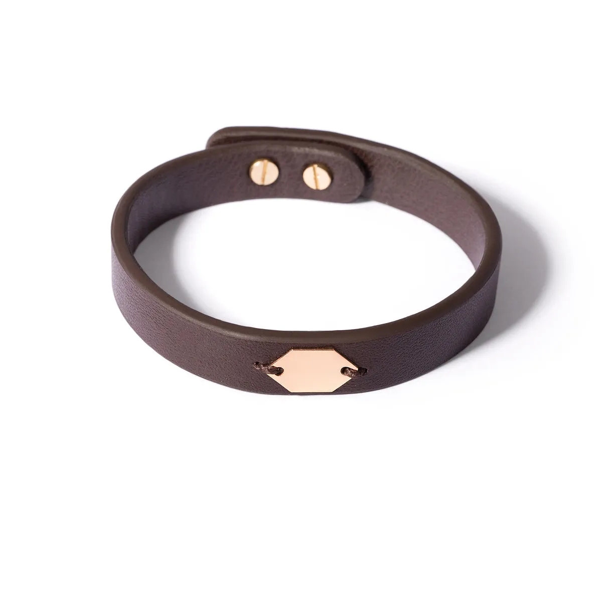 Hexagon Leather Bracelet