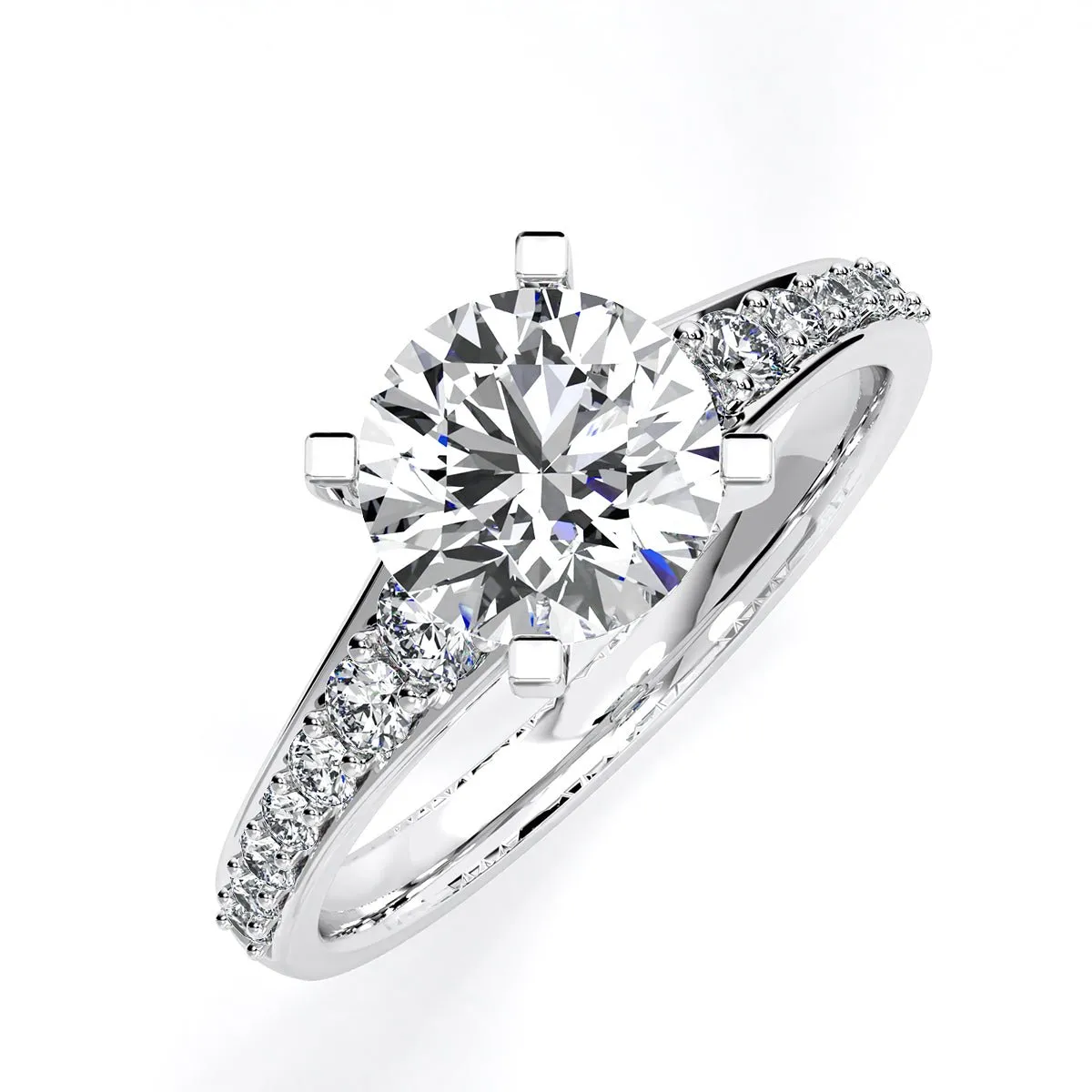 Holly - GIA Natural Round Diamond Engagement Ring