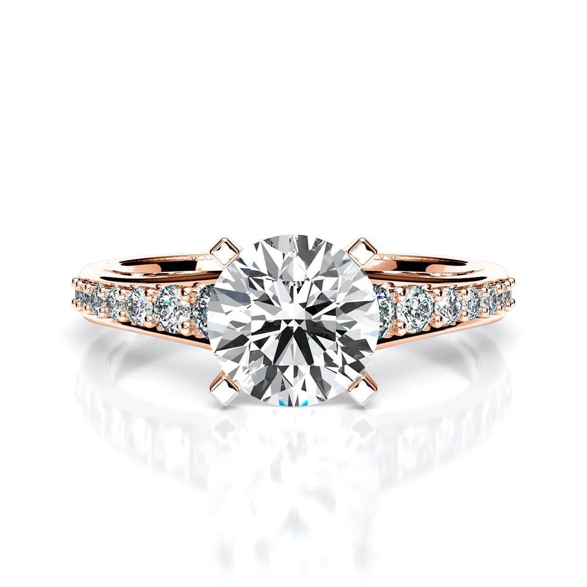 Holly - GIA Natural Round Diamond Engagement Ring