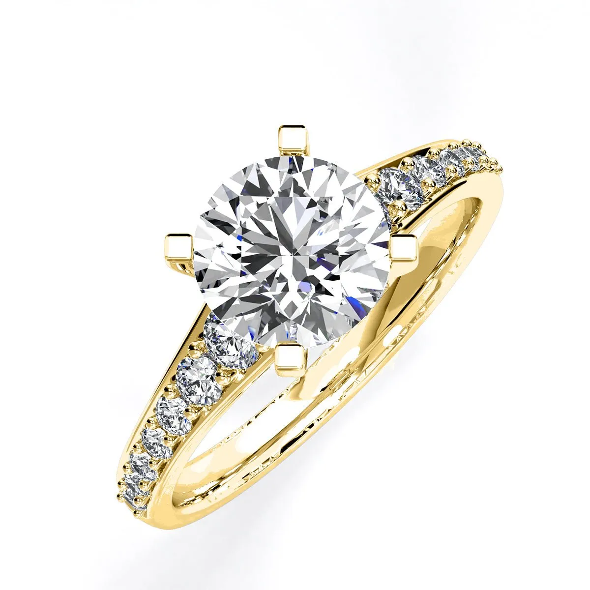 Holly - GIA Natural Round Diamond Engagement Ring