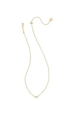 Juliette Pendant Necklace Gold White Crystal