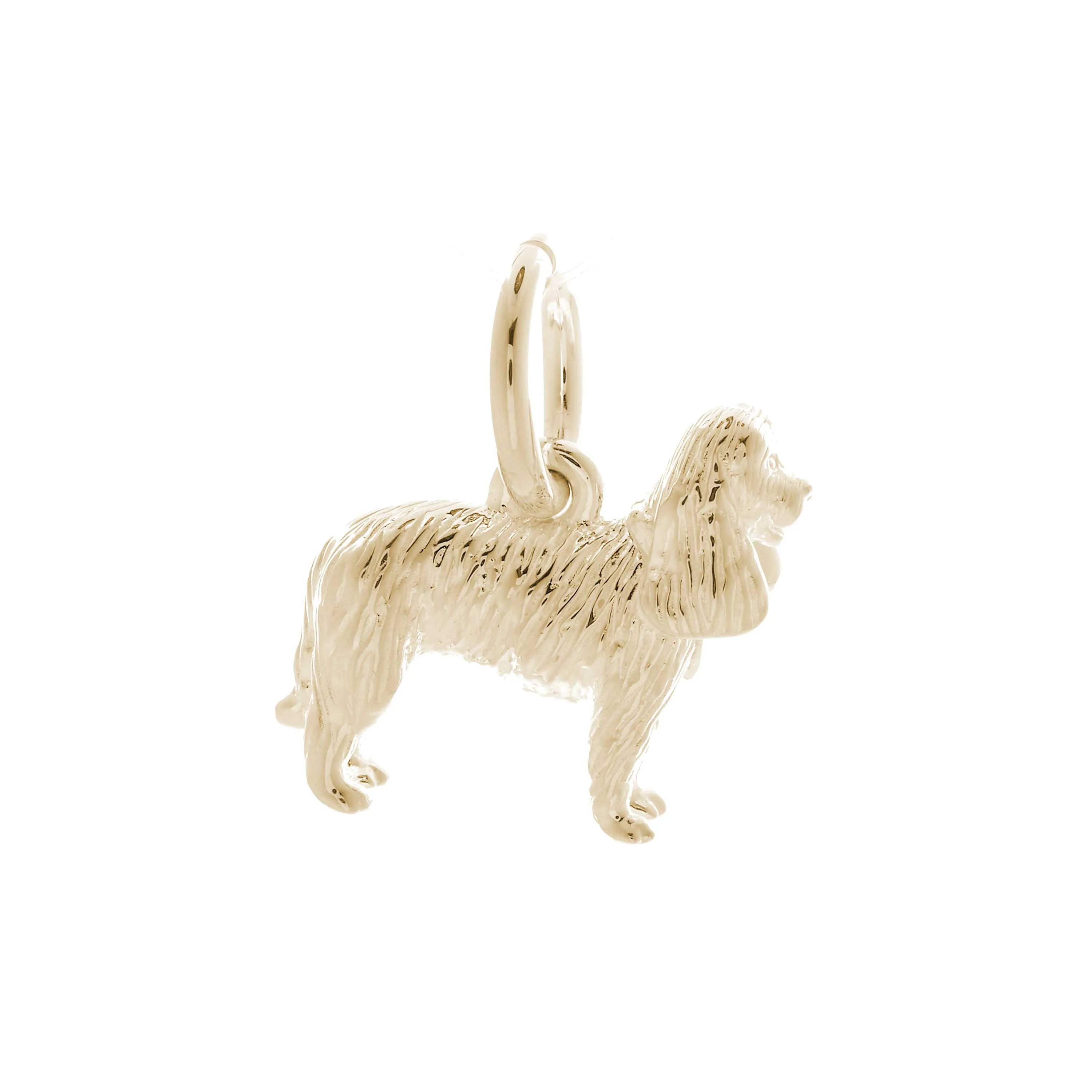 King Charles Spaniel Solid Gold Dog Charm