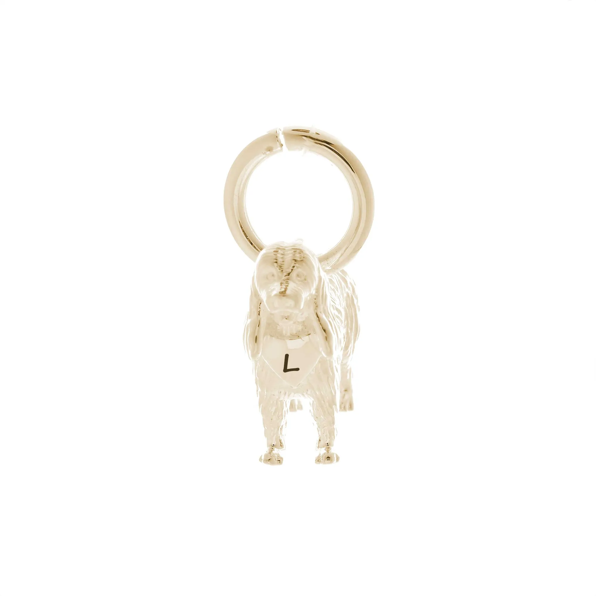 King Charles Spaniel Solid Gold Dog Charm