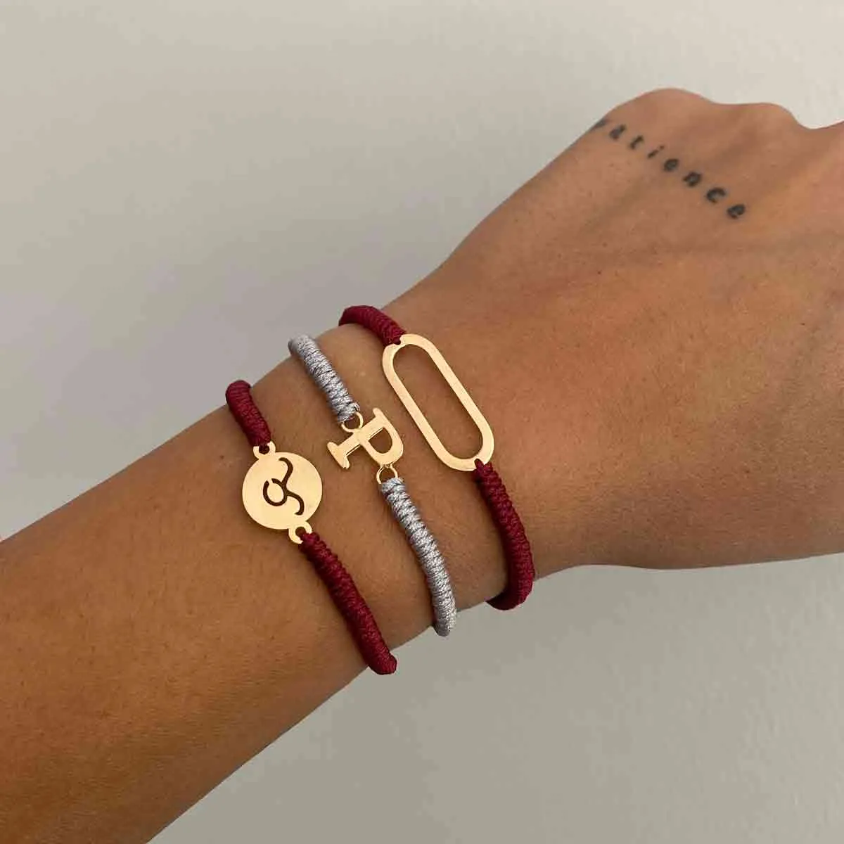 Letter P Braided Bracelet