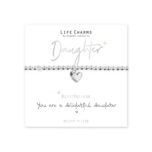 Life Charms "Delightful Daughter" Heart Bracelet