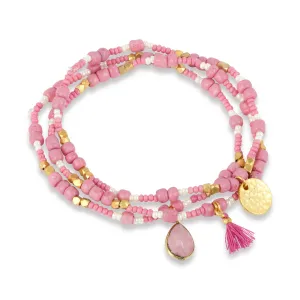 Luana Bracelet Set Pink