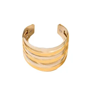 Luxurious Vienna Verve Metal Bracelet with Unique Hollow Design