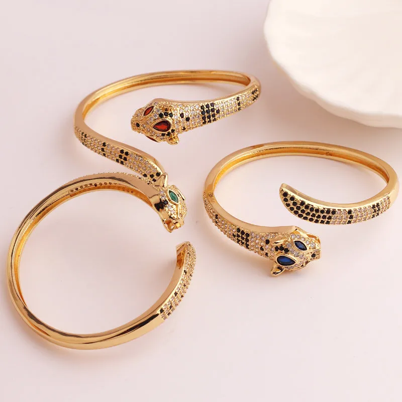 Luxurious Women Chinese Zodiac Animal Copper Electroplating Bracelets