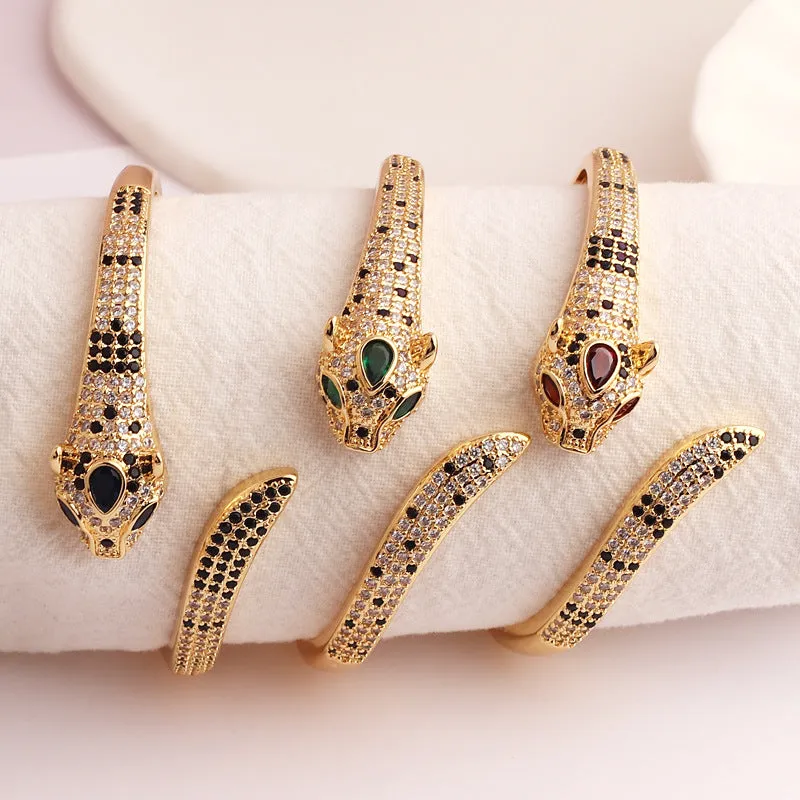 Luxurious Women Chinese Zodiac Animal Copper Electroplating Bracelets