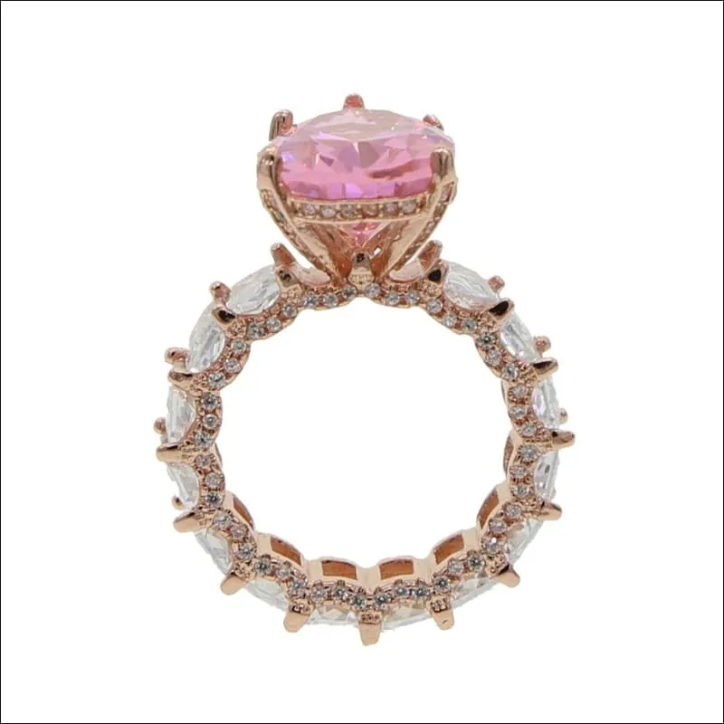 Luxury Iced Bling Water Drop Pinky Baguette Ring for Sophisticated Style