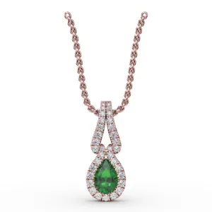 Make A Statement Emerald and Diamond Pendant