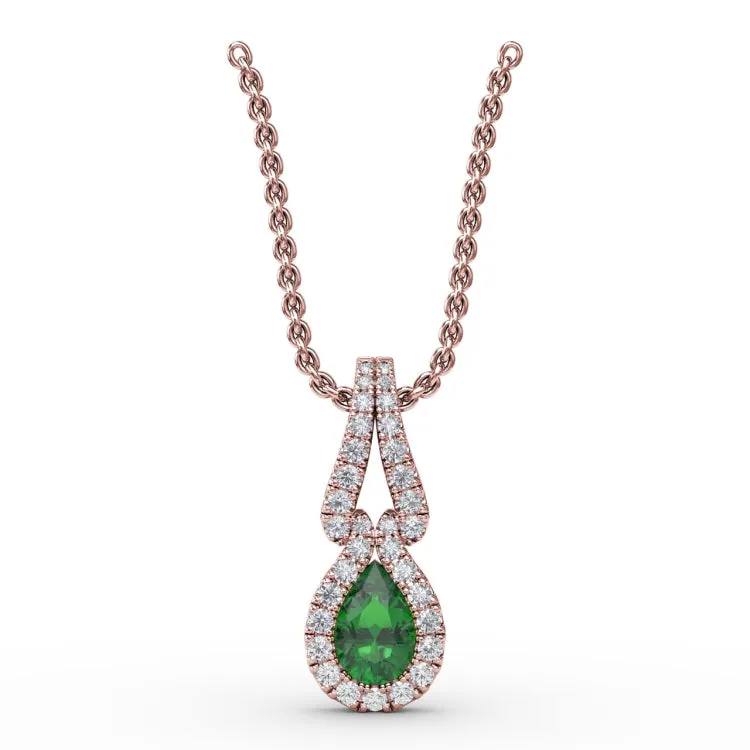 Make A Statement Emerald and Diamond Pendant