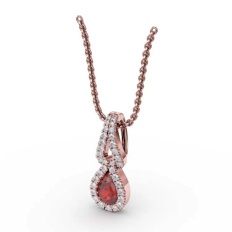 Make A Statement Ruby and Diamond Pendant