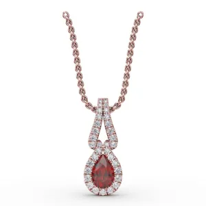 Make A Statement Ruby and Diamond Pendant