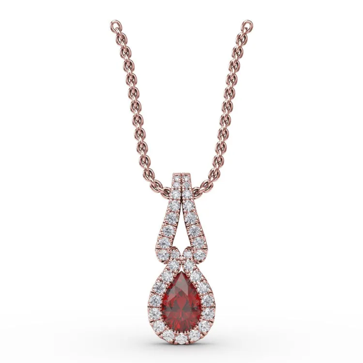 Make A Statement Ruby and Diamond Pendant