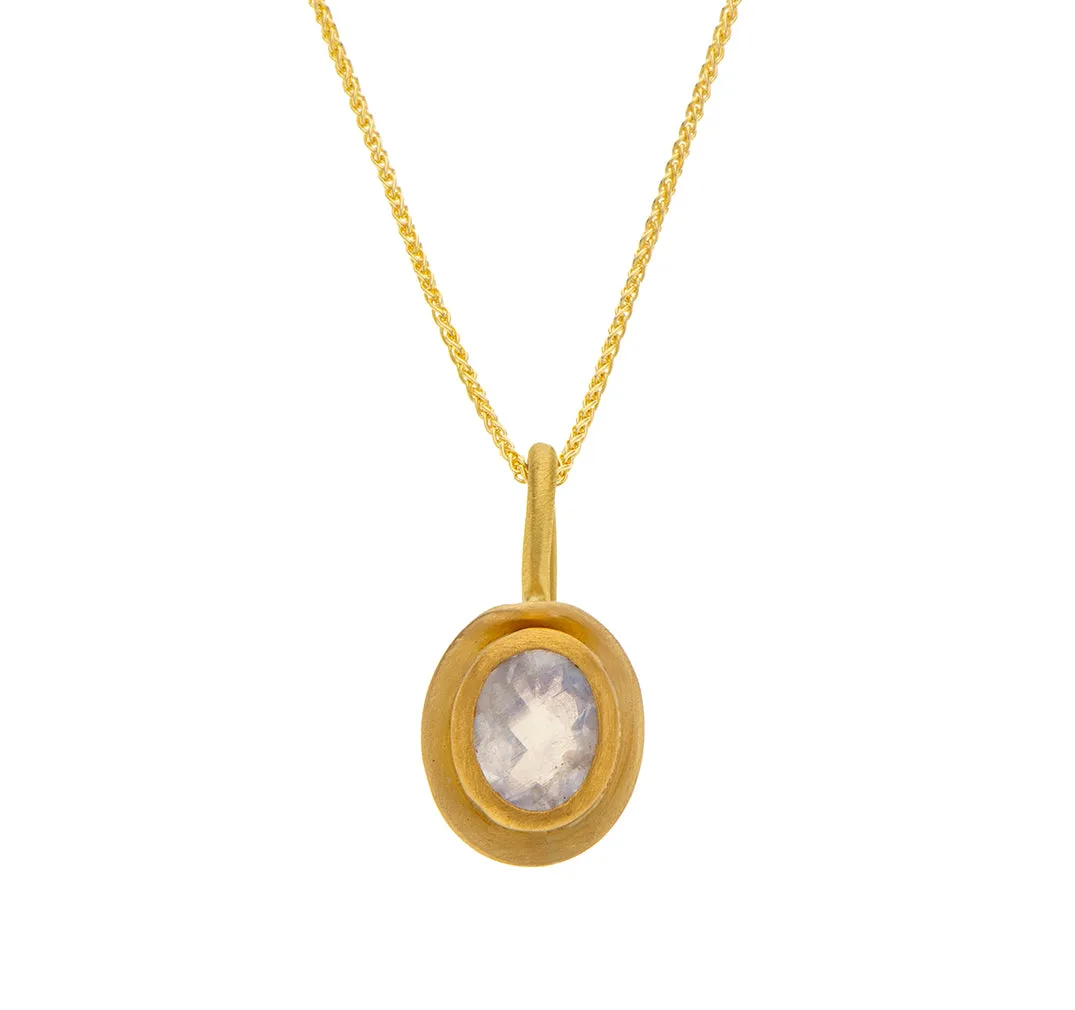 Nava Zahavi Yellow Gold Moonstone Necklace