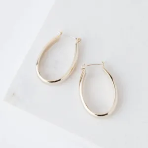 Odette Hoop Earrings, Gold