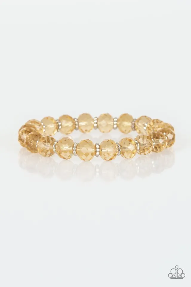 Paparazzi Bracelet ~ Crystal Candelabras - Gold