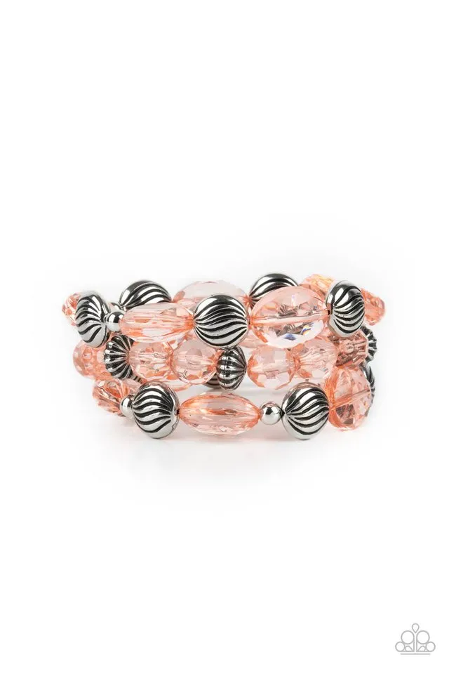 Paparazzi Bracelet ~ Crystal Charisma - Orange