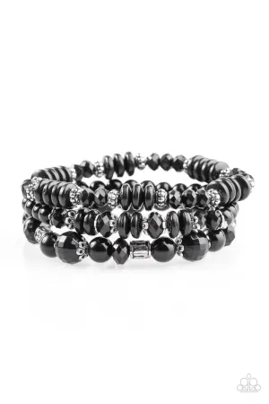 Paparazzi Bracelet ~ Disco Diva - Black