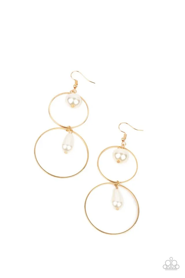 Paparazzi Earring ~ Cultured in Couture - Gold