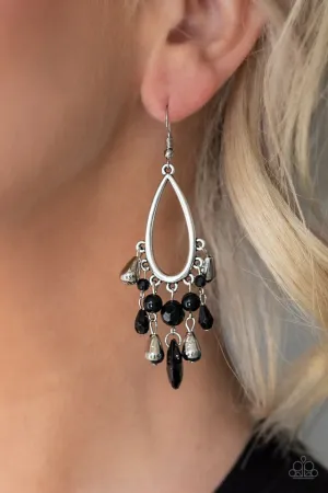 Paparazzi Earring ~ Summer Catch - Black