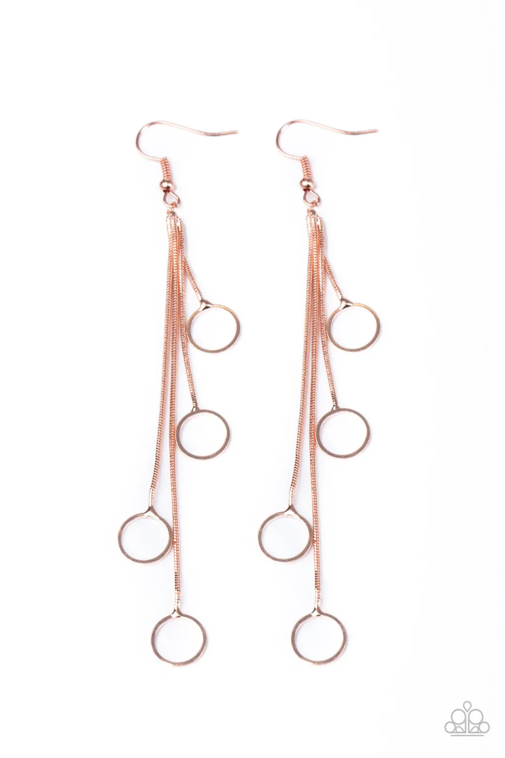 Paparazzi Full Swing Shimmer - Copper Earrings