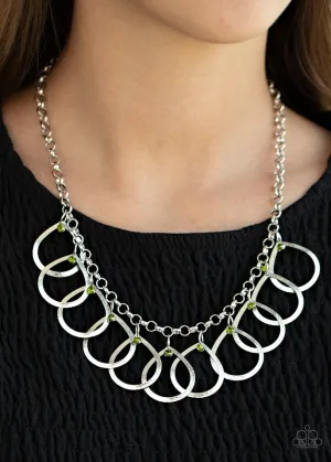 Paparazzi Necklace ~ Drop By Drop - Green