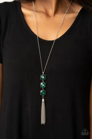 Paparazzi Necklace ~ GLOW Me The Money! - Green