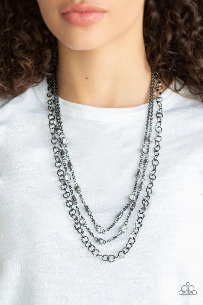 Paparazzi Necklace ~ Metro Mixer - Black