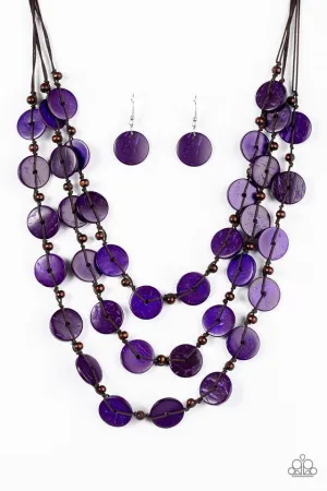 Paparazzi Necklace ~ Tiki Tango - Purple