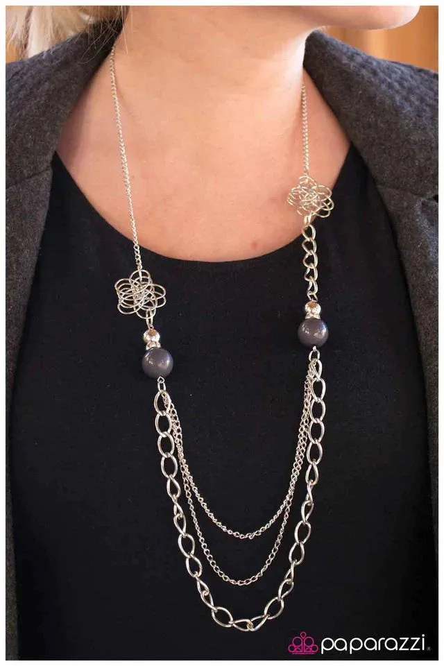 Paparazzi Necklace ~ Truly, Madly, Deeply - Gray