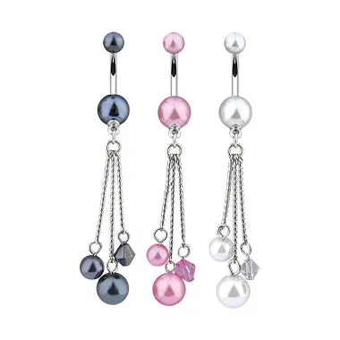 Pearl Chandelier Belly Rings