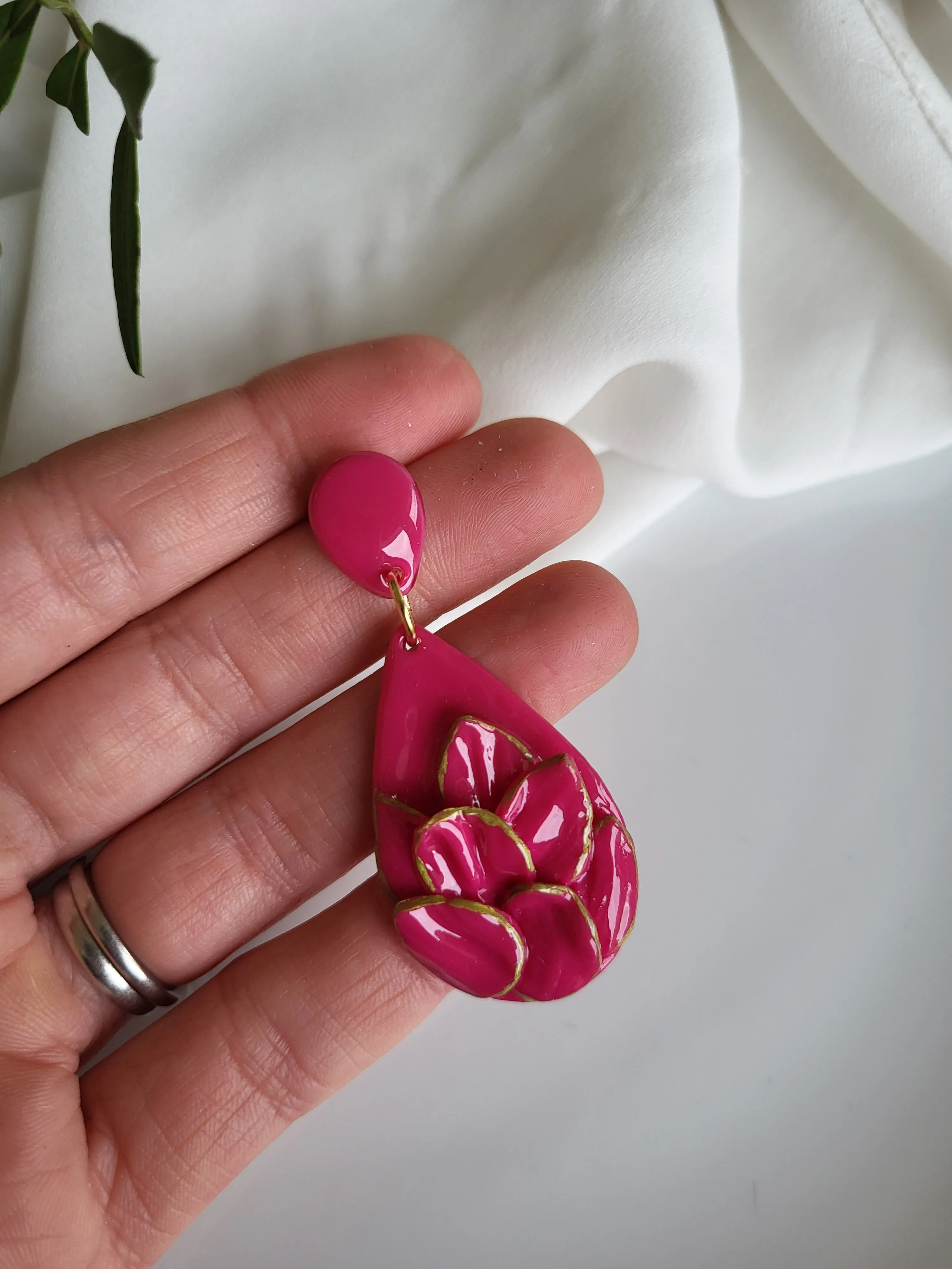 Pink in Bloom Dangling Earrings