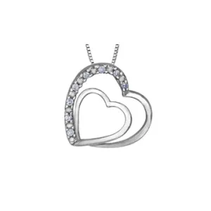 "TWINS" DIAMOND HEART PENDANT