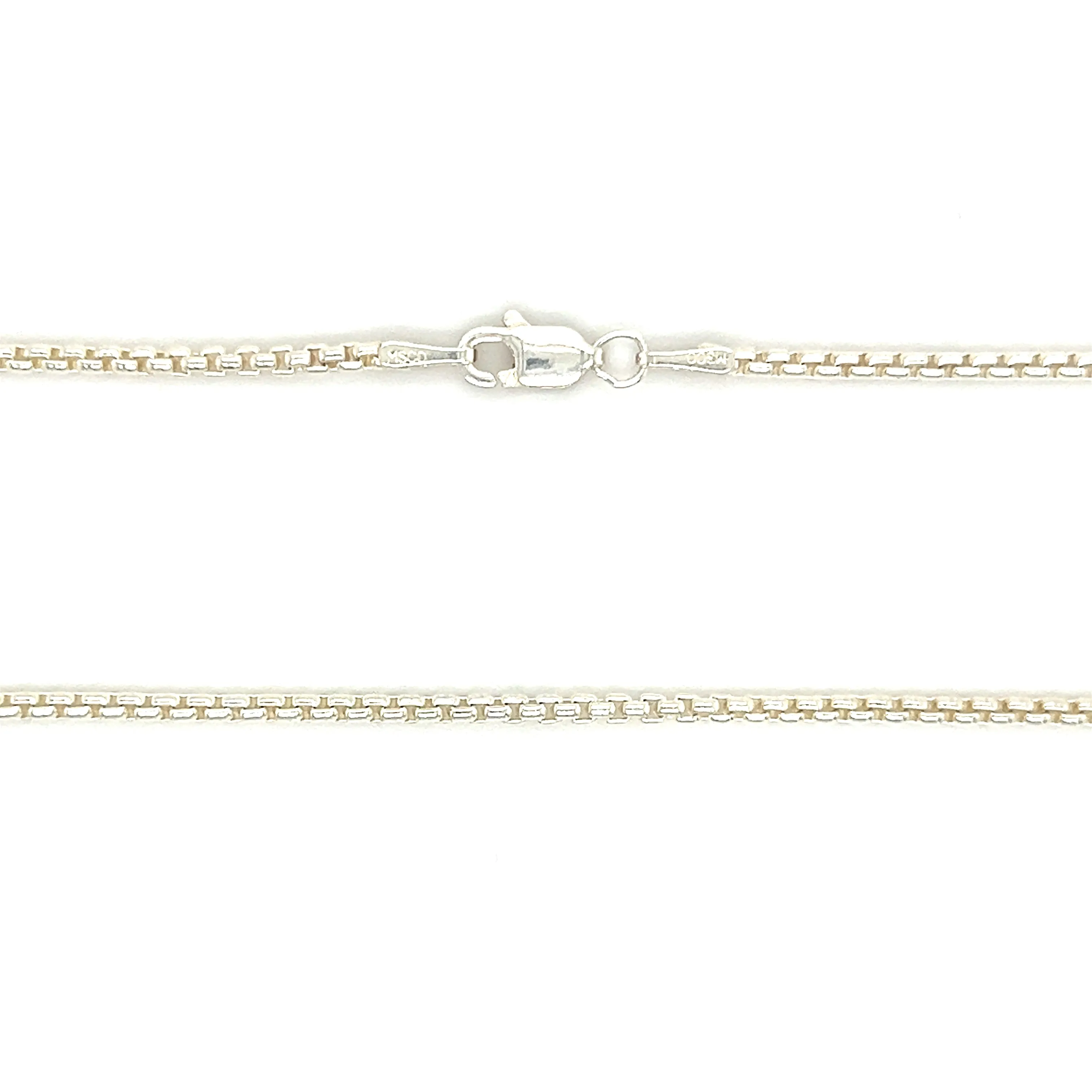 Rounded Box Chain 1.8mm with 24in of Length in Sterling Silver