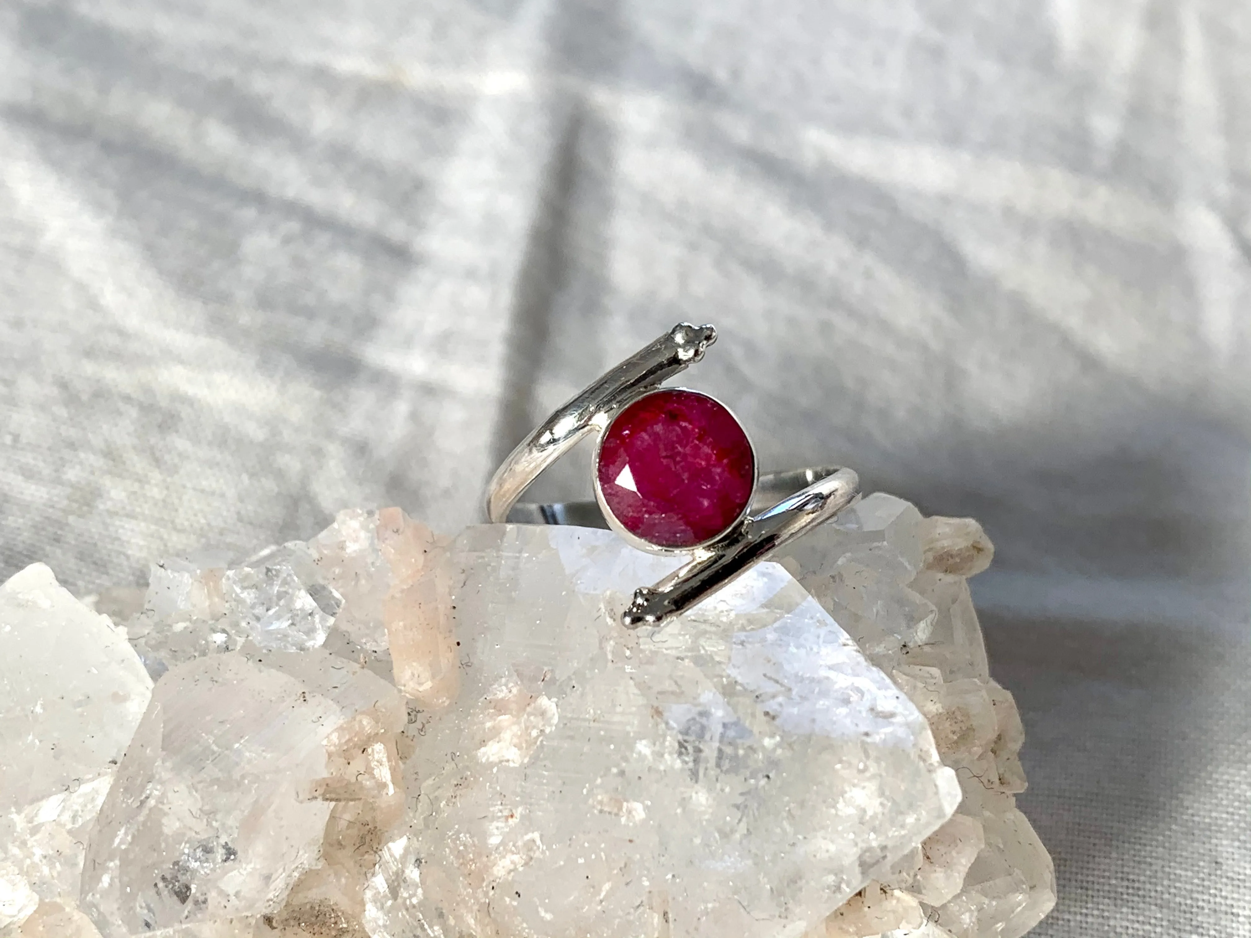 Semi-precious Emerald / Ruby / Sapphire Callie Ring