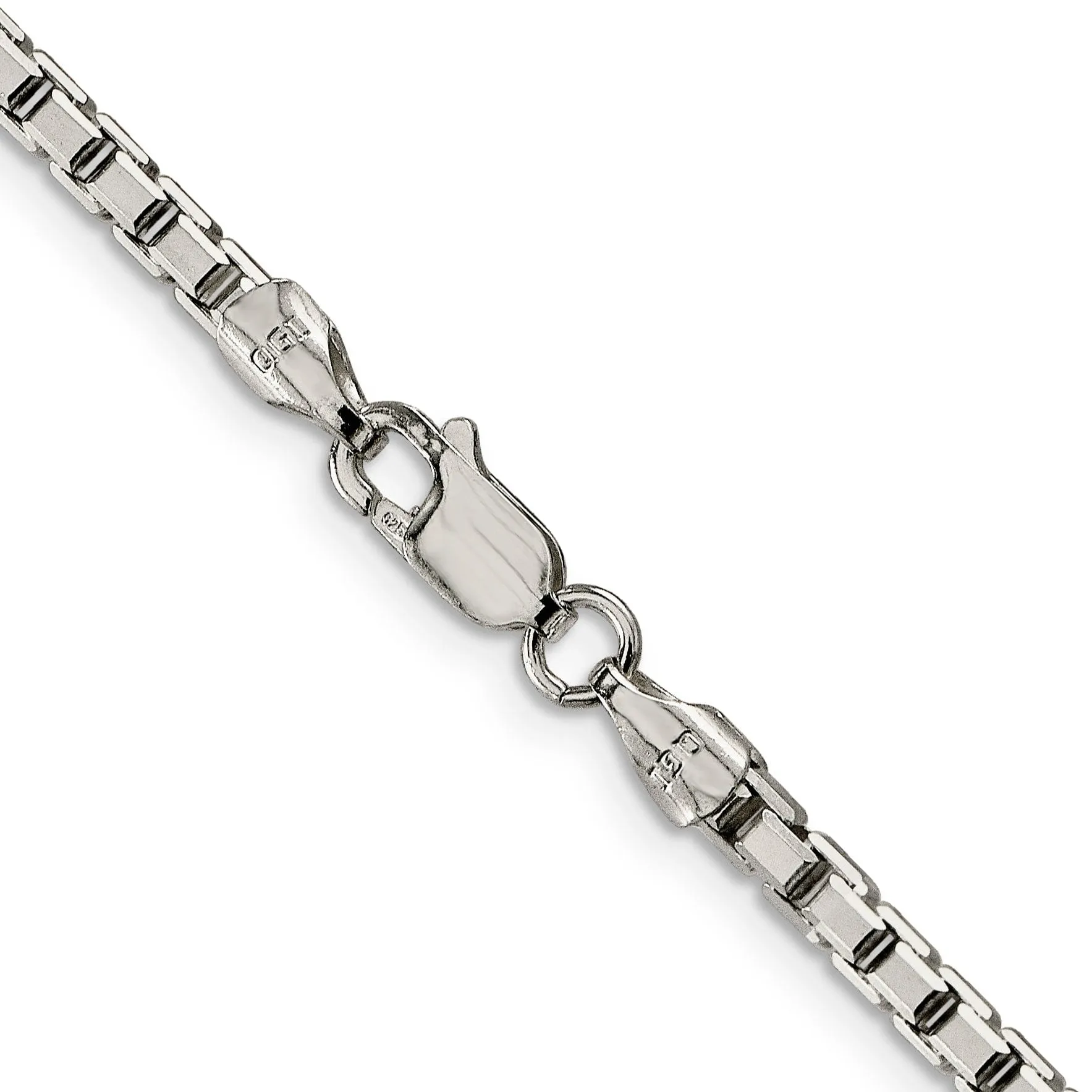 Silver Polish 3.20-mm Octagon Solid Box Chain