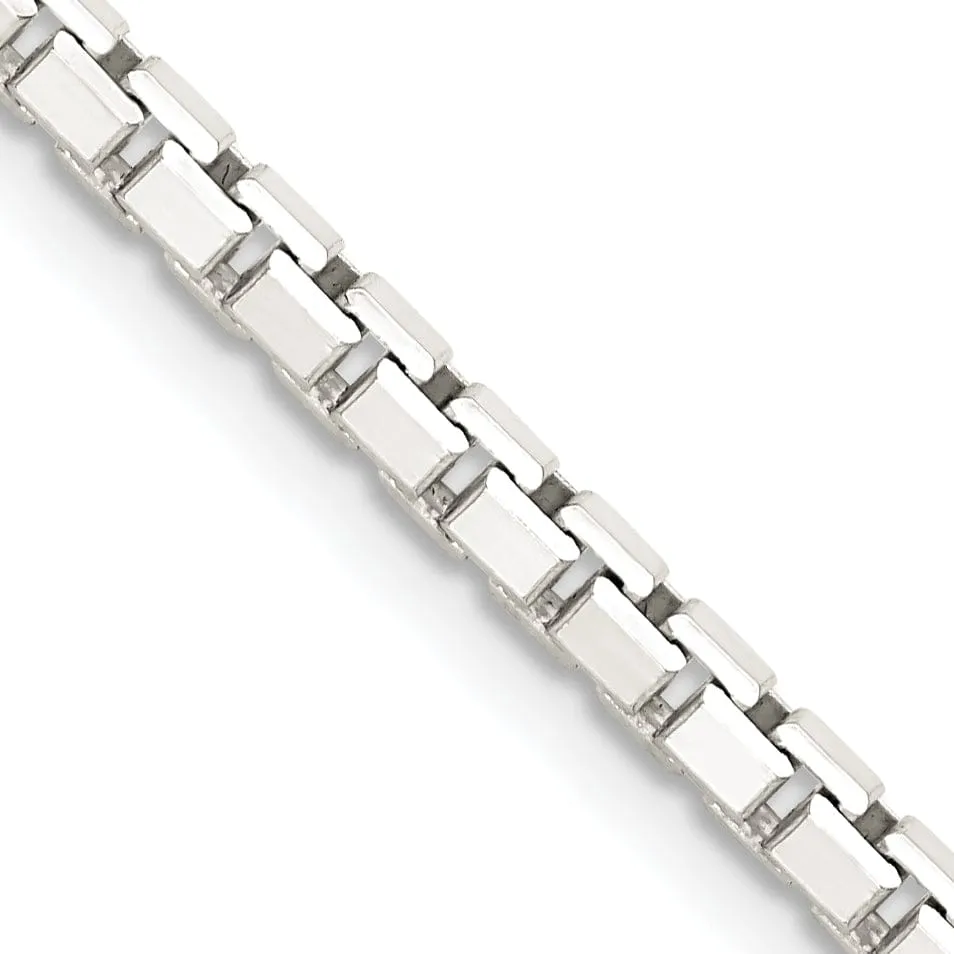 Silver Polish 3.20-mm Octagon Solid Box Chain