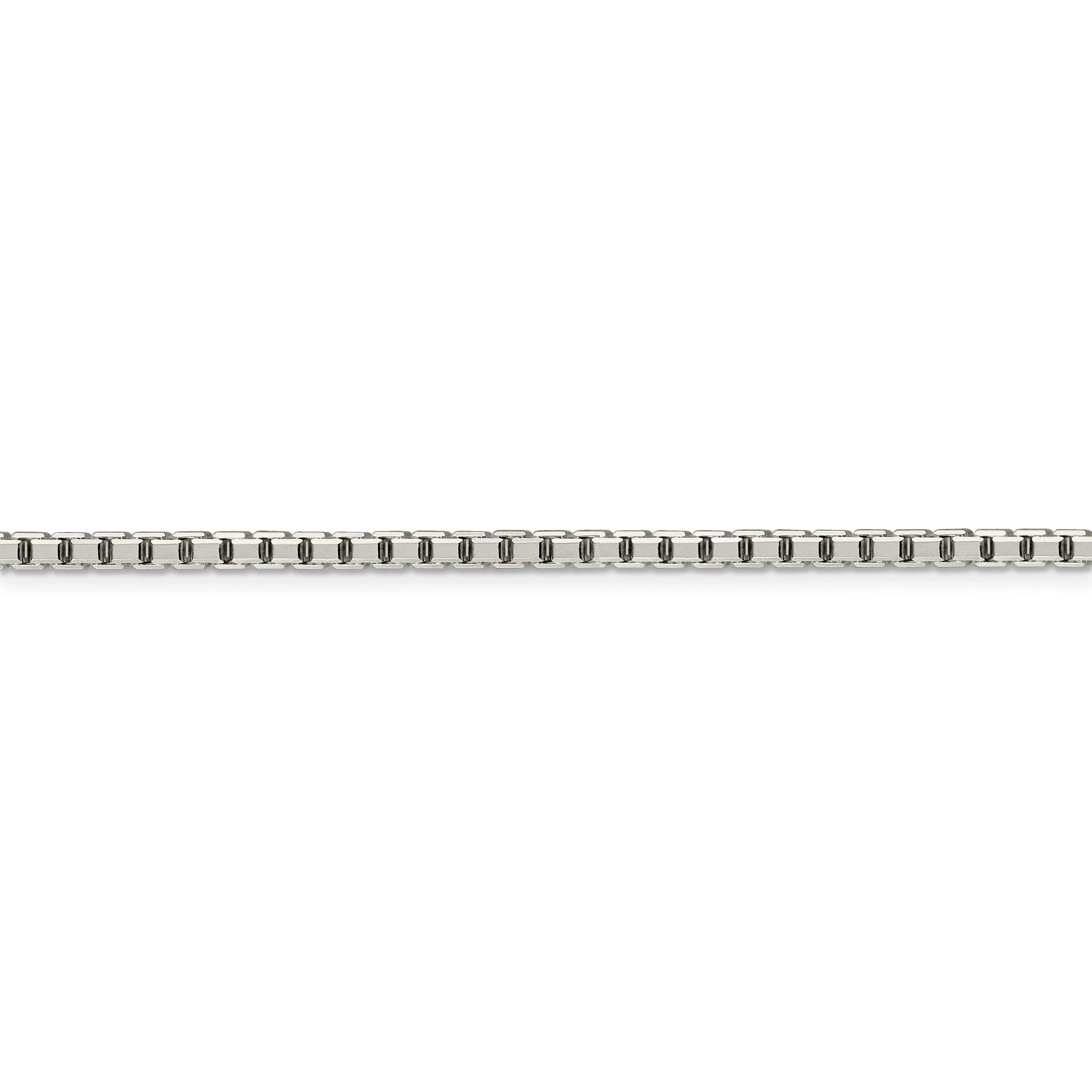 Silver Polish 3.20-mm Octagon Solid Box Chain