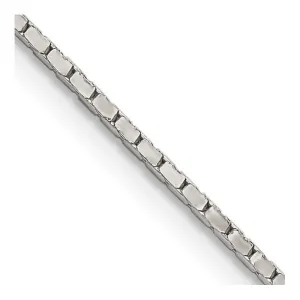 Sterling Silver 1.25mm Mirror Box Chain Necklace